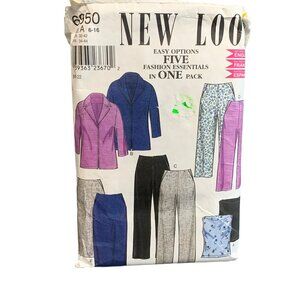 New Look Sewing Pattern 6950  Sizes 6-16 Shirt Jacket Pants & Skirt
